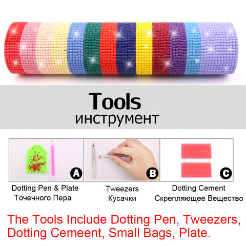 Colorful Diamond Embroidery Pet Cats And Dogs Animals Square Round Decoration Pictures