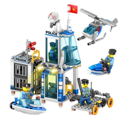 Children spelling enlightenment blocks