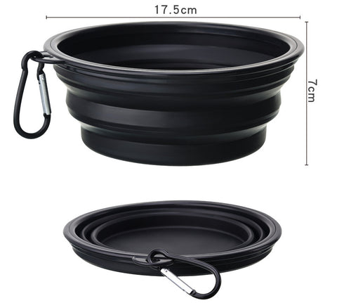 Outdoor Portable Folding Bowl For Dogs And Cats With Keychain