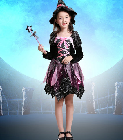 Children cos witch costume