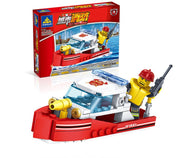 Children spelling enlightenment blocks