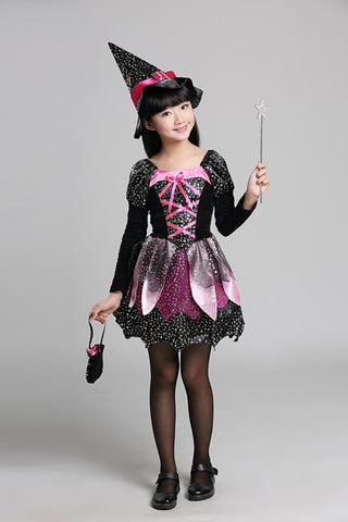 Children cos witch costume