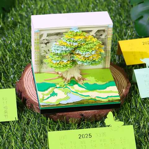 2025 Calendar Creative Cultural And Creative Gift 3D Hollow Sticky Notes