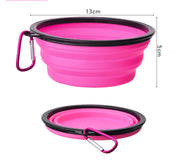 Outdoor Portable Folding Bowl For Dogs And Cats With Keychain